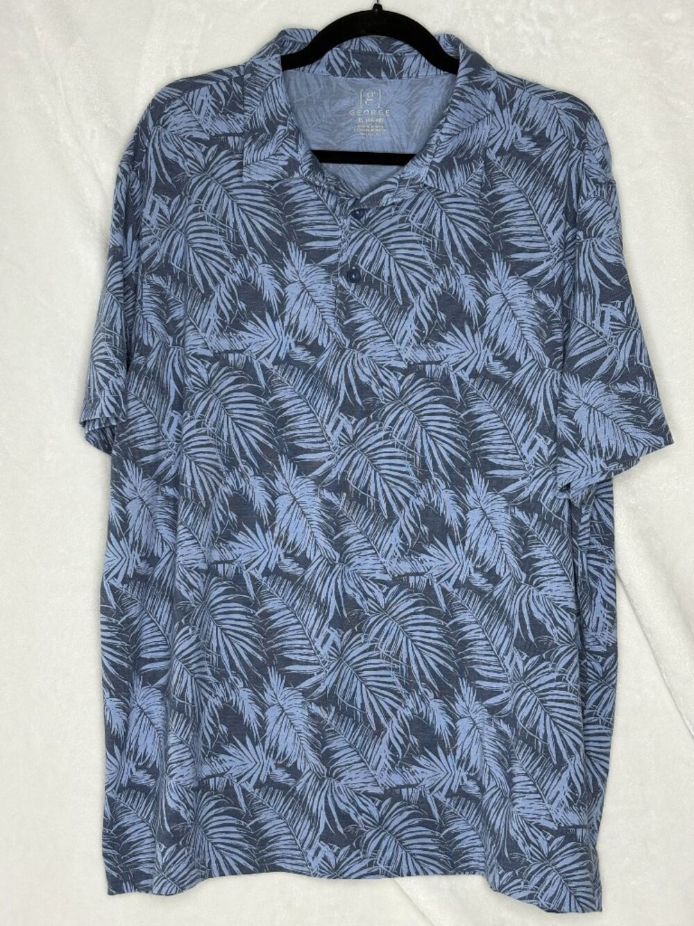 George Hawaiian Blue Men's Polo Shirt - Size XL